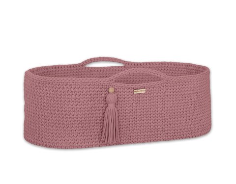 My Sweet Baby Kosz Mojżesza BOHO bawełniany Handmade z materacykiem - blush
