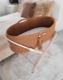 My Sweet Baby Kosz Mojżesza BOHO bawełniany Handmade z materacykiem - caramel
