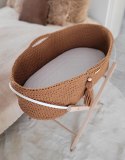 My Sweet Baby Kosz Mojżesza BOHO bawełniany Handmade z materacykiem - caramel