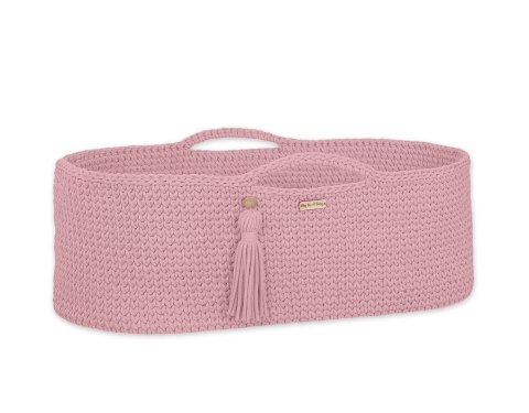 My Sweet Baby Kosz Mojżesza BOHO bawełniany Handmade z materacykiem - pastel pink