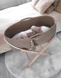My Sweet Baby Kosz Mojżesza BOHO bawełniany Handmade z materacykiem - sand
