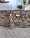 My Sweet Baby Kosz Mojżesza BOHO bawełniany Handmade z materacykiem - sand