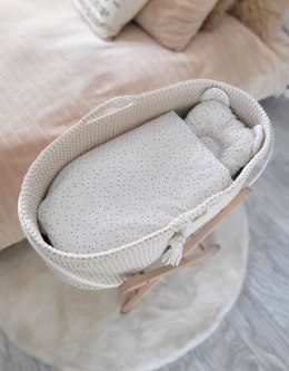 My Sweet Baby Kosz Mojżesza BOHO bawełniany Handmade z materacykiem - śmietanka