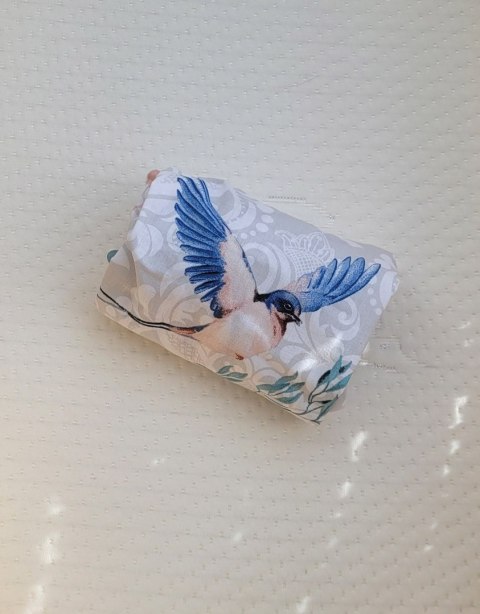 My Sweet Baby Prześcieradło bawełniane do kosza Mojżesza Boho wózka gondoli 75x35 cm - Blue birds