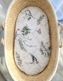 My Sweet Baby Prześcieradło bawełniane do kosza Mojżesza Boho wózka gondoli 75x35 cm - Brown birds