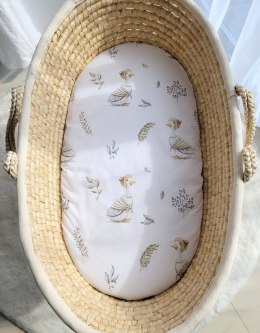 My Sweet Baby Prześcieradło bawełniane do kosza Mojżesza Boho wózka gondoli 75x35 cm - Gąski