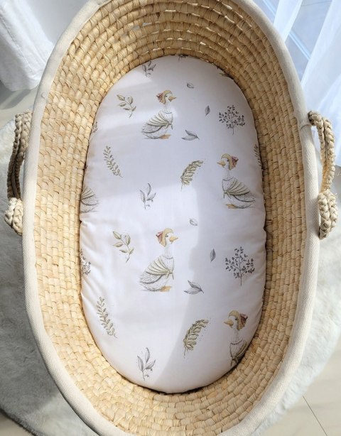 My Sweet Baby Prześcieradło bawełniane do kosza Mojżesza Boho wózka gondoli 75x35 cm - Gąski