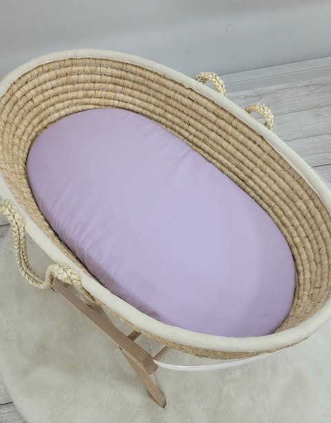 My Sweet Baby Prześcieradło bawełniane do kosza Mojżesza Boho wózka gondoli 75x35 cm - fioletowe