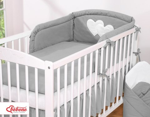 Bobono Pościel 3-cz 135x100 - Serduszka antracyt