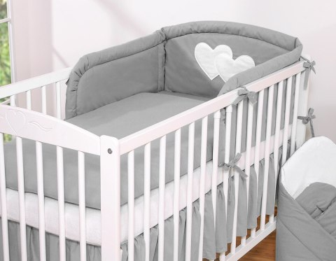 Bobono Pościel 3-cz 135x100 - Serduszka antracyt