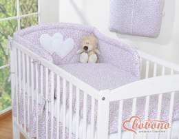 Bobono Pościel 3-cz 135x100 - Serduszka łączka różowa
