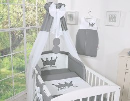 Bobono Śpiworek dla dzieci bawełniany M 6-12 mcy TOG 2.5 całoroczny ocieplany Little Princess antracyt