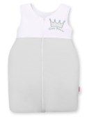 Bobono Śpiworek dla dzieci bawełniany M 6-12 mcy TOG 2.5 całoroczny ocieplany Little Princess szary