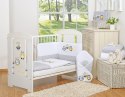 My Sweet Baby Komplet pościeli dla dzieci 120x90cm z ochraniaczem 3-cz Sówki szare z haftem szaro-żółtym