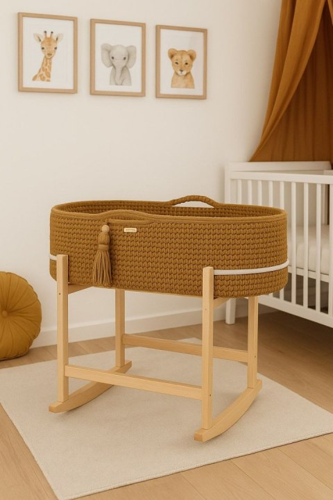 My Sweet Baby Kosz Mojżesza BOHO Handmade z kołyską - caramel