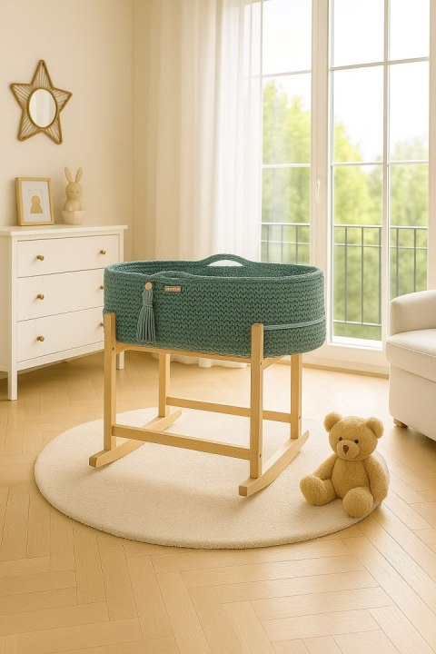 My Sweet Baby Kosz Mojżesza BOHO Handmade z kołyską - laurel