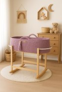 My Sweet Baby Kosz Mojżesza BOHO Handmade z kołyską - lawendowy