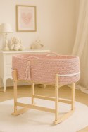 My Sweet Baby Kosz Mojżesza BOHO Handmade z kołyską - pastel pink