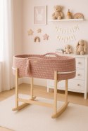 My Sweet Baby Kosz Mojżesza BOHO Handmade z kołyską - pastel pink