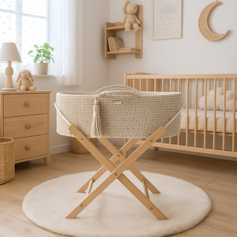 My Sweet Baby Materac do kosza Mojżesza BOHO - SILVER z jonami srebra