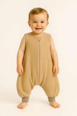 My Sweet Baby Muślinowy śpiworek dla dzieci z nogawkami XL 2-4 lata letni TOG 1.0 - camel