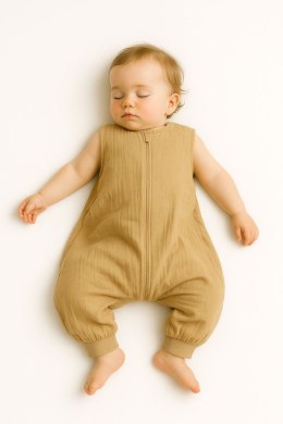 My Sweet Baby Muślinowy śpiworek dla dzieci z nogawkami L 9-24 mcy letni TOG 1.0 - camel