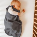 My Sweet Baby Muślinowy śpiworek dla dzieci zaokrąglony S 0-6 mcy letni TOG 1.0 - antracyt