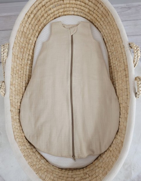 My Sweet Baby Muślinowy śpiworek dla dzieci zaokrąglony S 0-6 mcy letni TOG 1.0 - cream
