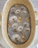 My Sweet Baby Prześcieradło bawełniane do kosza Mojżesza Boho wózka gondoli 75x35 cm - Dmuchawce na szarości