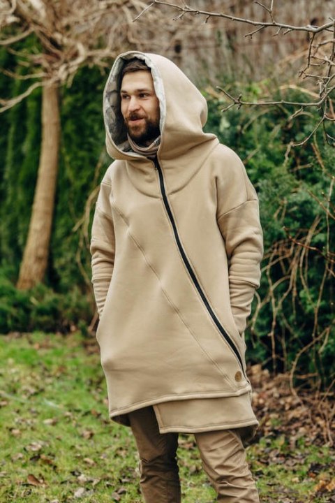 Asymetryczna Bluza - Beżowa z Park Jurajski - Ice Desert - rozmiar XXS