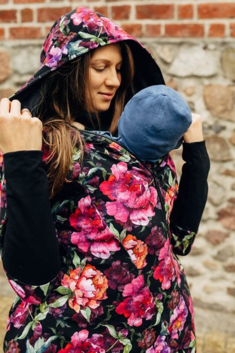 Asymetryczna Bluza - Peony - rozmiar L (87% bawełna, 10% elastan, 3% poliester)