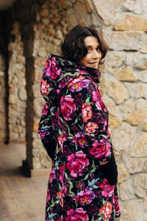 Asymetryczna Bluza - Peony - rozmiar L (87% bawełna, 10% elastan, 3% poliester)