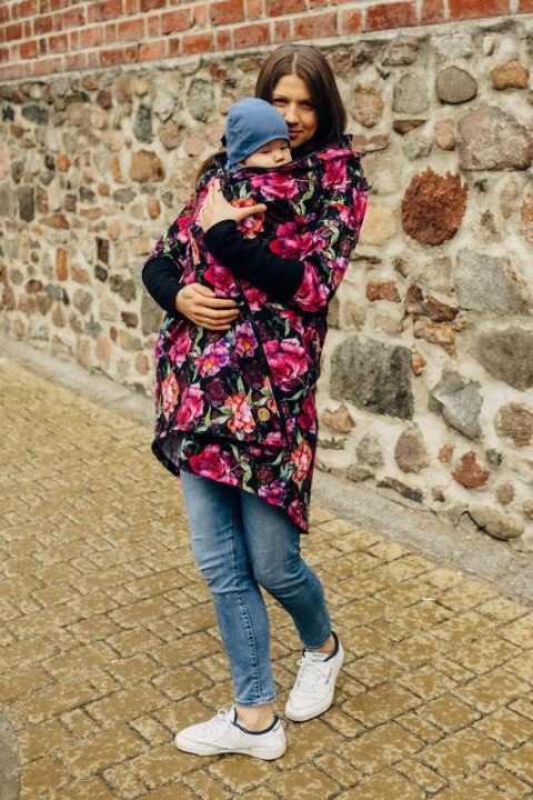 Asymetryczna Bluza - Peony - rozmiar M (87% bawełna, 10% elastan, 3% poliester)