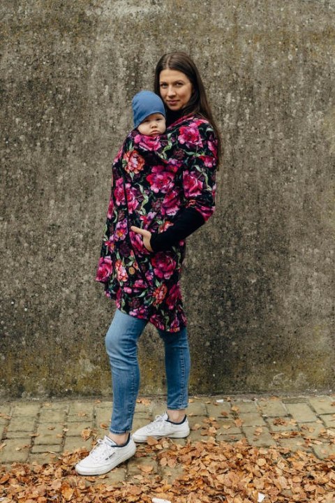 Asymetryczna Bluza - Peony - rozmiar M (87% bawełna, 10% elastan, 3% poliester)