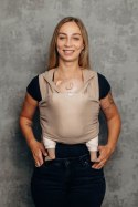 Chusta do noszenia dzieci, elastyczna - EDYCJA DLA PROFESJONALISTÓW - NUDE BEIGE - rozmiar standardowy 5.0 m