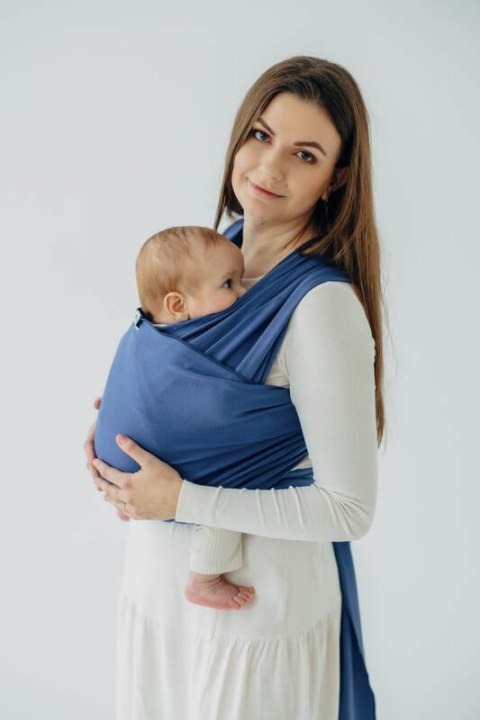 Chusta do noszenia dzieci, elastyczna - Lapis Lazuli - rozmiar standardowy 5.0 m