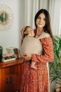 Chusta do noszenia dzieci, elastyczna - Nude Beige - rozmiar standardowy 5.0 m