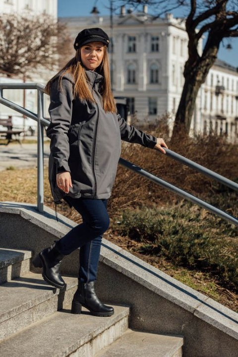 Kurtka Softshell do noszenia dzieci - Szara - rozmiar XL