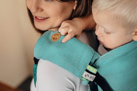 Nakładki ochronne na pasy ramienne, (60% bawełna, 40% poliester) - Zestaw - MAŁA JODEŁKA OMBRE ZIELEŃ