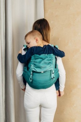 Nosidło Klamrowe Onbuhimo PRO, splot jodełkowy (100% bawełna), rozmiar Preschool - MAŁA JODEŁKA OMBRE ZIELEŃ