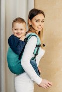 Nosidło Klamrowe Onbuhimo PRO, splot jodełkowy (100% bawełna), rozmiar Preschool - MAŁA JODEŁKA OMBRE ZIELEŃ
