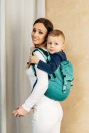 Nosidło Klamrowe Onbuhimo PRO, splot jodełkowy (100% bawełna), rozmiar Preschool - MAŁA JODEŁKA OMBRE ZIELEŃ