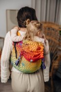 Nosidło Klamrowe Onbuhimo PRO z tkaniny żakardowej (100% bawełna), rozmiar Preschool - TĘCZOWY LOTOS