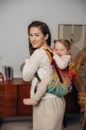 Nosidło Klamrowe Onbuhimo PRO z tkaniny żakardowej (100% bawełna), rozmiar Preschool - TĘCZOWY LOTOS