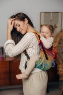 Nosidło Klamrowe Onbuhimo PRO z tkaniny żakardowej (100% bawełna), rozmiar Preschool - TĘCZOWY LOTOS