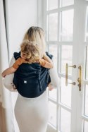 Nosidło Klamrowe Onbuhimo PRO z tkaniny żakardowej (59% bawełna, 41% wełna merino), rozmiar Preschool - PAWI OGON - PITCH BLACK