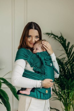 Moje Pierwsze Nosidełko LennyHybrid Half Buckle, splot jodełkowy, 100% bawełna , rozmiar standard - SZMARAGD