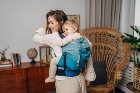 Nosidełko LennyHybrid Half Buckle, splot skośno-krzyżowy, 100% bawełna , rozmiar preschool - AIRGLOW