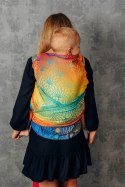 Nosidełko LennyHybrid Half Buckle, splot żakardowy, 100% bawełna , rozmiar preschool - TĘCZOWY LOTOS