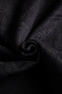 Nosidełko LennyHybrid Half Buckle, splot żakardowy, 59% bawełna, 41% wełna merino, rozmiar preschool - PAWI OGON - PITCH BLACK